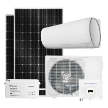 Air condicionador de inversor DC com energia solar na grade 12000Btu 18000BTU 5kW com bateria de 48V e painéis solares